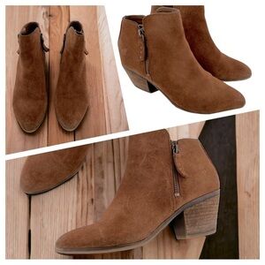 Frye Women's Judy Zip Bootie Ankle Boots Size 6 M 347-0015-COGNAC Suede